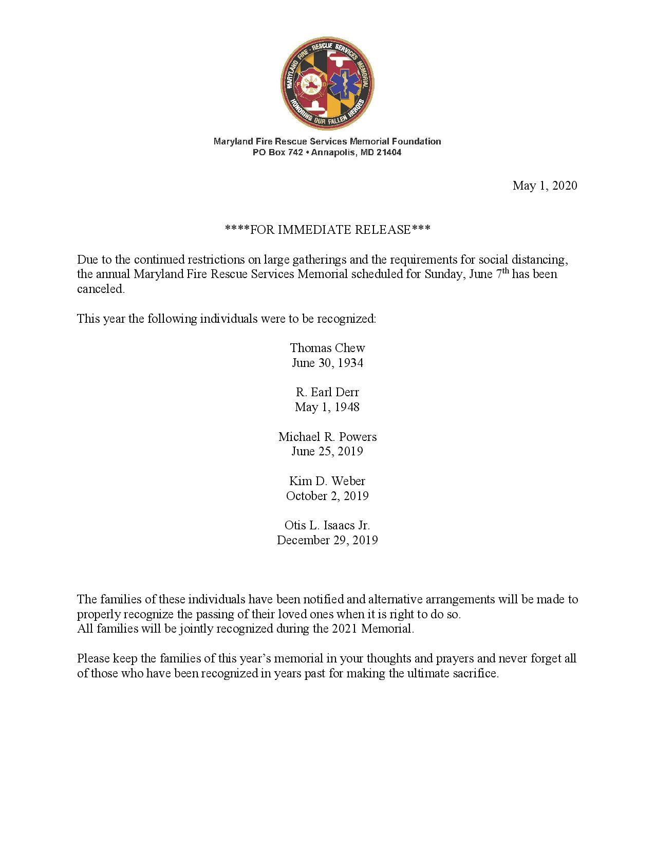 MDFRMF Cancellation press rel 2020 page 001