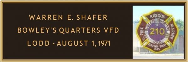 SHAFER, Warren E.
